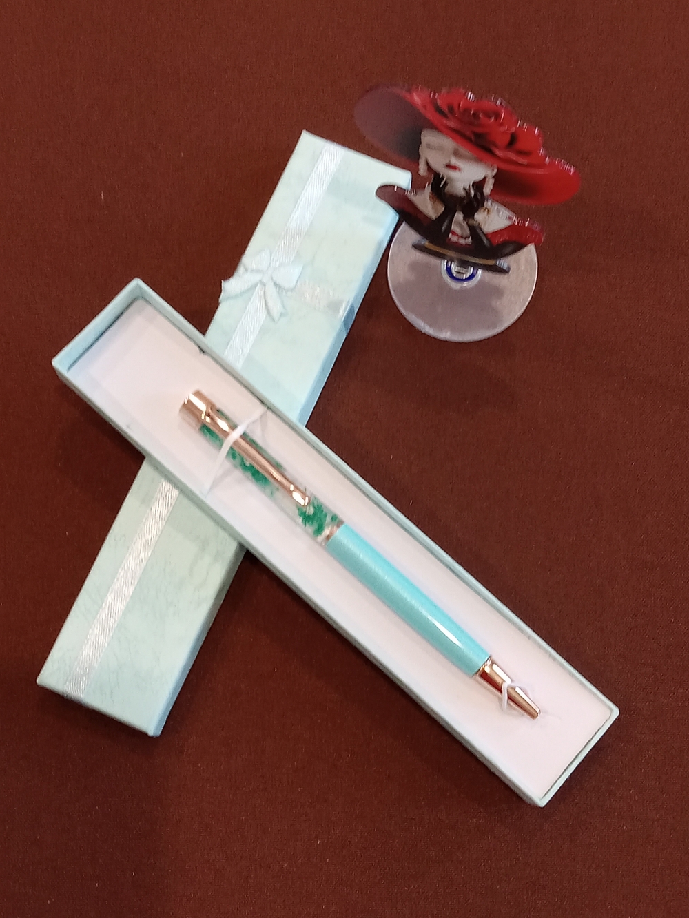 Just So Pretty, Aqua Turquoise Ballpoint Pen with Gift Box